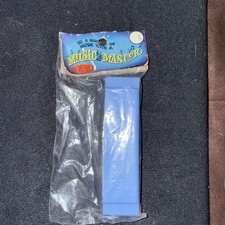 VINTAGE PLASTIC TOY HARMONICA - Blue- MADE BY MUSIC MASTER