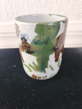 Vintage Japanese Studio Pottery Yunomi Tea Cup   Matsuyama       Dated Nov 22,