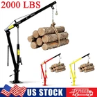 2000lb Hydraulic Pickup Truck Crane Folding 360° Jib Engine Hoist Truck Bed Lift