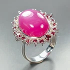Jewelry ring 30 ct Star Ruby Ring 925 Sterling Silver Size 8.5 /R470736