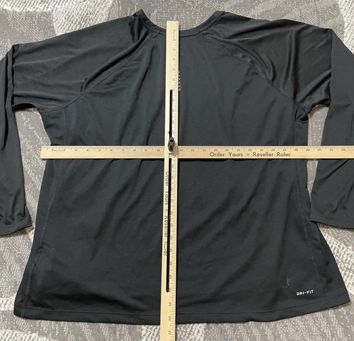 Nike Dri Fit Running Womens Adult Black Boat Neck Long Sleeve Shirt 3XL - Picture 12 of 14