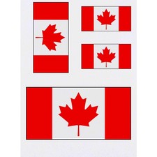 4 x 'Canadian Flag' Temporary Tattoos / Transfers TO00014488 