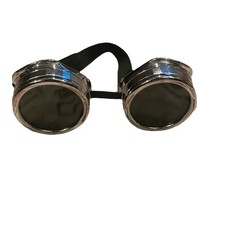 Steampunk Goggles Glasses Vintage Welding Gothic Silver Glasses New Halloween