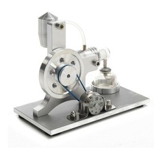 Silver Air Stirling Engine Motor Model Educational Steam Power School Physics