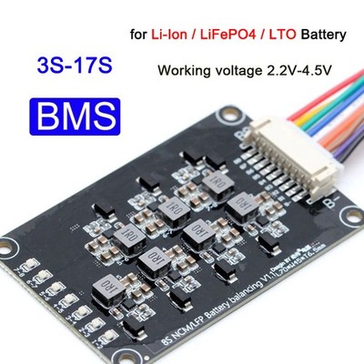 1.2A Balancer Li-ion LiFePo4 LFP Batterie Active Equalizer BMS Capacitor 3-17S