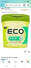 Eco Style Olive Oil Styling Gel Moisturizes Smoothest Shines Hair Types 16fl Oz