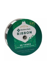 Members Mark Premium Wired Ribbon 50 Yards 2 1/2" Beige  Cream