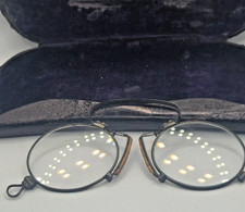 Antik Kneifer Brille Zwicker mit Etui
