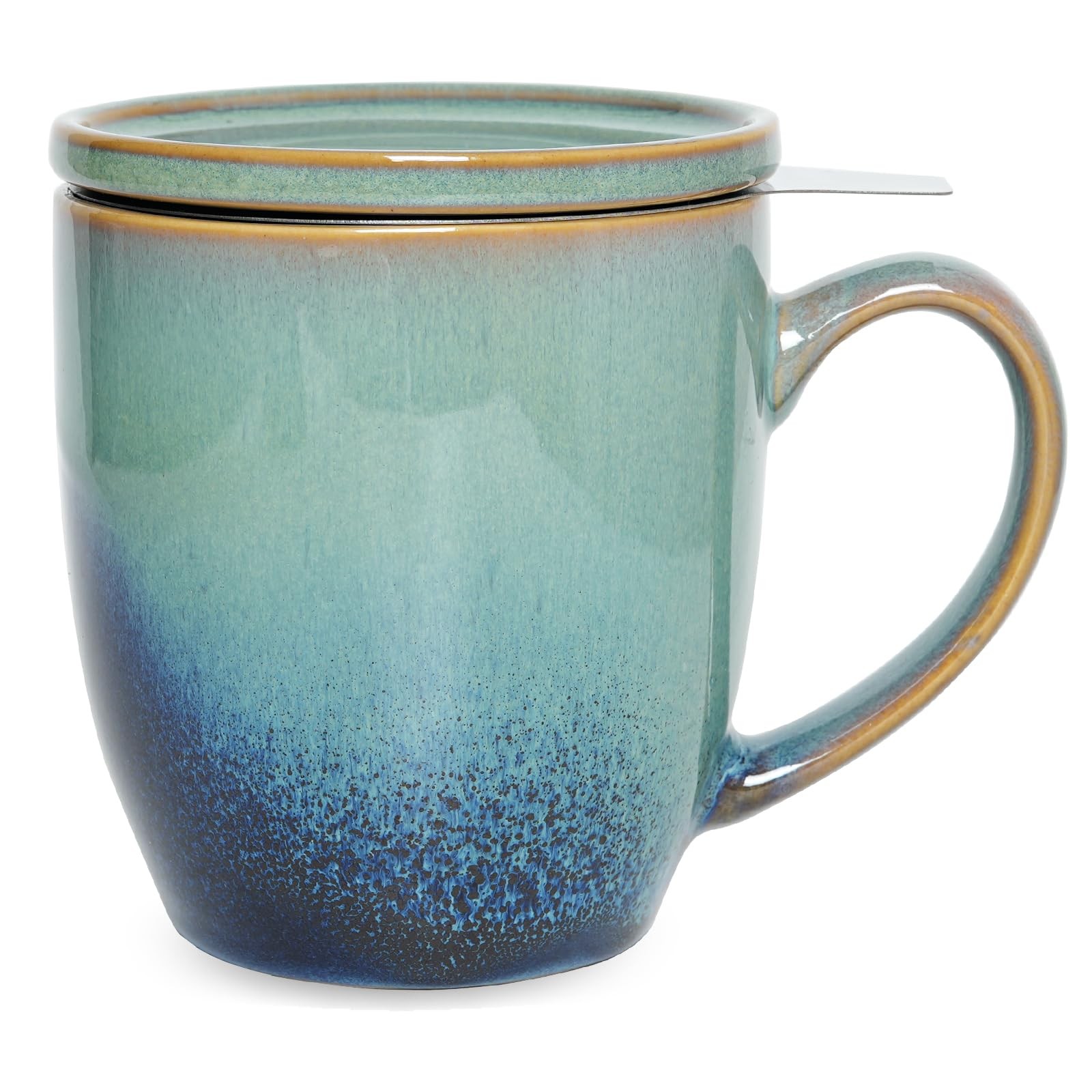 Cup With Infuser And Lid, 16 Oz, Loose Leaf Tea Steeper Mug With ...