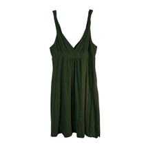J.Crew Factory Olive Green Empire Waist Twist Strap Jersey Knit Mini Dress Large