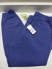 FIGS Men  s Tansen Jogger Medical Scrub Pants LR Blue Solid Knit Polyester