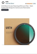 Urth 95mm Circular Polarizing CPL Lens Filter - Multi-Coated, Slim Design