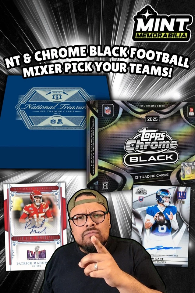 NATIONAL TREASURES & CHROME BLACK FOOTBALL PICK YOUR TEAMS W/CHI!