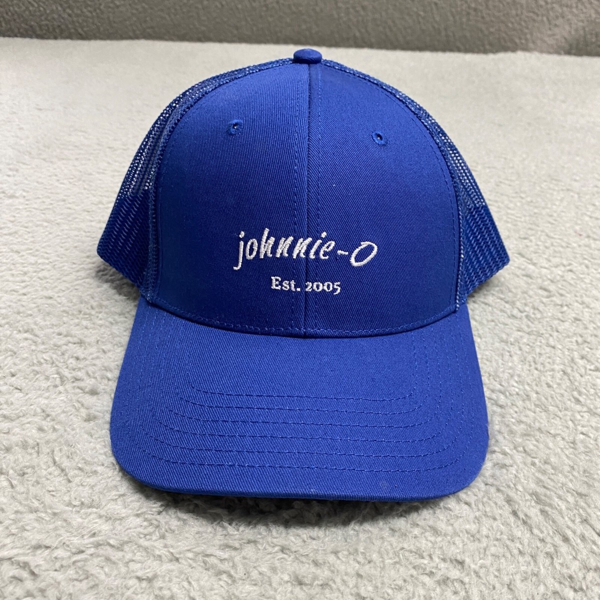 Johnnie O Hat Cap Snap One Size Blue Baseball Golf Golfer Snapback Trucker  Mens