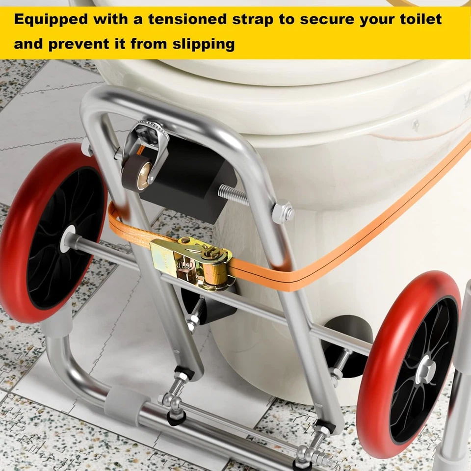Toilet Installation Jack,Stainless Steel Foldable Toilet Cart Jack with Position - Image 4 of 4