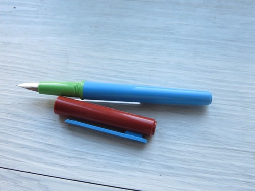 Stylo Plume Waterman JIF Jiffie Vintage Noir/acier/vert - Ancien Stock, Neuf Avec Recharge