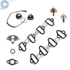 Knock Sensor With Harness Intake Manifold Gasket Kit Set For Chevrolet GM 5.3L
