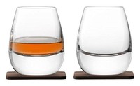 Lsa International Whisky Islay Tumbler With Walnut Coaster, Glass, Clear, 250 Ml Lsa International Whisky Islay Tumbler With Walnut Coaster, Glass, Clear, 250 Ml