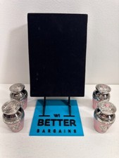 Pink  Silver Cremation Urns for Human Ashes Small Keepsake Set of 4  Case