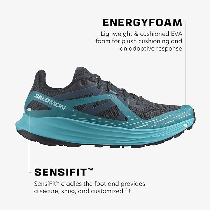 Scarpe da trail running Salomon uomo ULTRA FLOW uomo carbonio marea tahitiana taglia 11 5