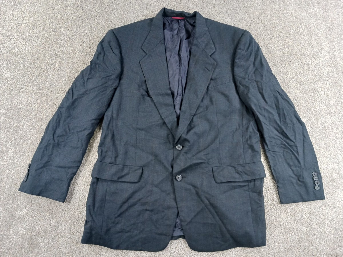 Hart Schaffner & Marx Foleys Mens Sports Coat 42L Blue Wool 2
