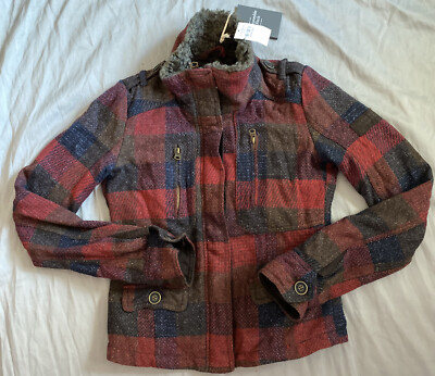 NWT Abercrombie Fitch Wool Blend Trucker Jacket Full Zip Small