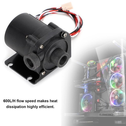 G1/4 Thread Mini Water Pump Brushless DC Water Cooling Pump 12V for Computer PC - Afbeelding 4 van 12