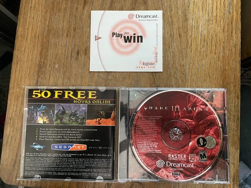 CIB Quake III Arena (Sega Dreamcast, 2000) Complete *TESTED* with Registration