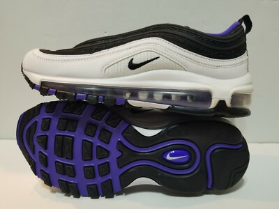Nike Air Max 97 White Black Persian Violet Running Shoes Sz 4.5Y