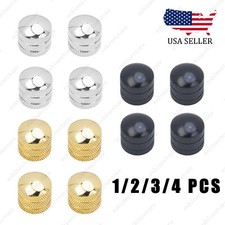 1-4 Pcs Dome Metal Guitar 6mm Shaft Volume Tone Knobs For Fender SQ Tele Strat