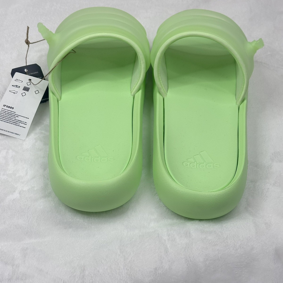 Adidas Adilette Zplaash Green SparK Unisex Slip On Casual Slides IF0889 Size 12 adidas Adilette ZPLAASH Slides Asia Sizing  main image 2