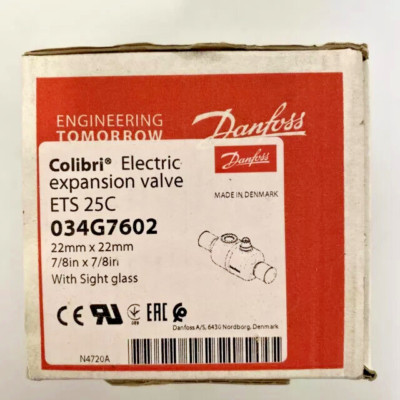 1PC-Danfoss 034G7602 Electric expansion valve, ETS 25C,Solder ODF,I/O Size7/8in