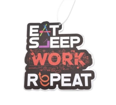 Sport Racing Air Freshener Custom Car Eat Sleep Work Repeat Decal Free Shipping!