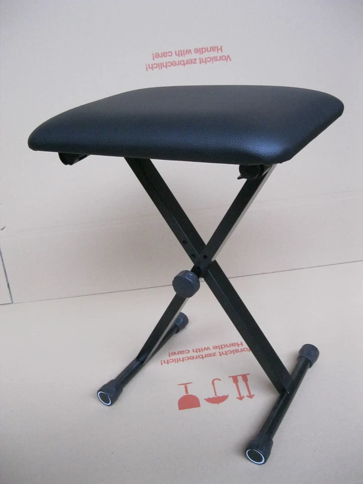 KEYBOARDBANK, KLAVIERHOCKER, SITZ, PIANOSTUHL - VERSTELLBAR-KLAPPBAR-SCHWARZ-KB3 - Bild 4 von 4