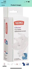 THERMOS REPLACEMENT STRAWS FOR 12 OZ. FUNTAINER BOTTLE, CLEAR, ONE SIZE