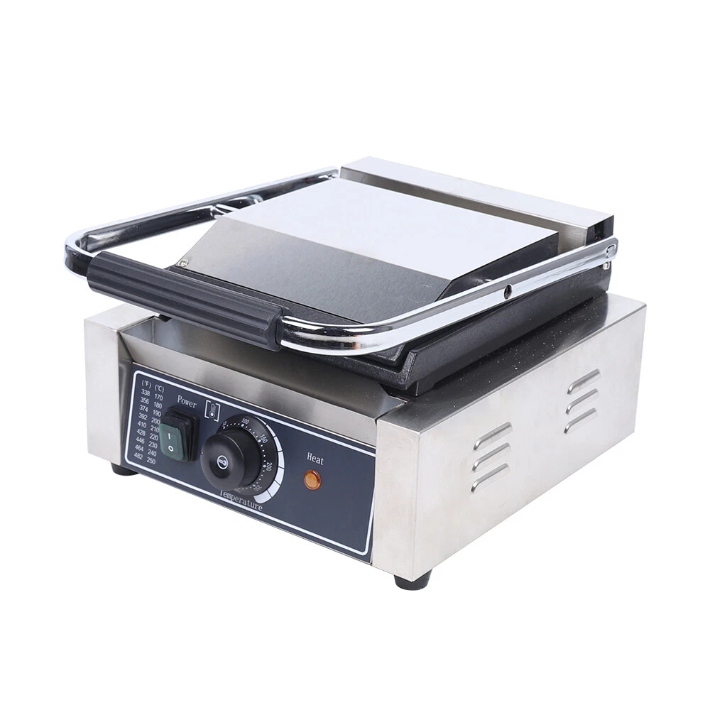 Commercial Panini Press Grill and Gourmet Sandwich Maker Non-Stick Coated Plates
Opens in a new wind