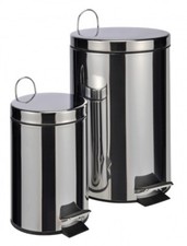 2tlg. Set Treteimer aus Edelstahl  3L / 12L Mülleimer Badezimmereimer Büroeimer