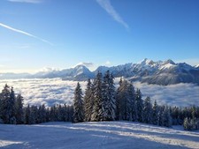Landscape snow austria tyrol winter nature mountains Custom Gaming Mat Desk