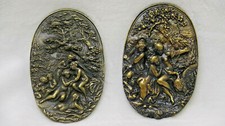 BELT BUCKLE VINTAGE SET OF 2 WEMON IN THE GARDEN