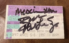 MOTLEY CRUE + RARE AUTOGRAPHED CONCERT TICKET STUB ZEPHYRHILLS, FL 04/05-06/1997