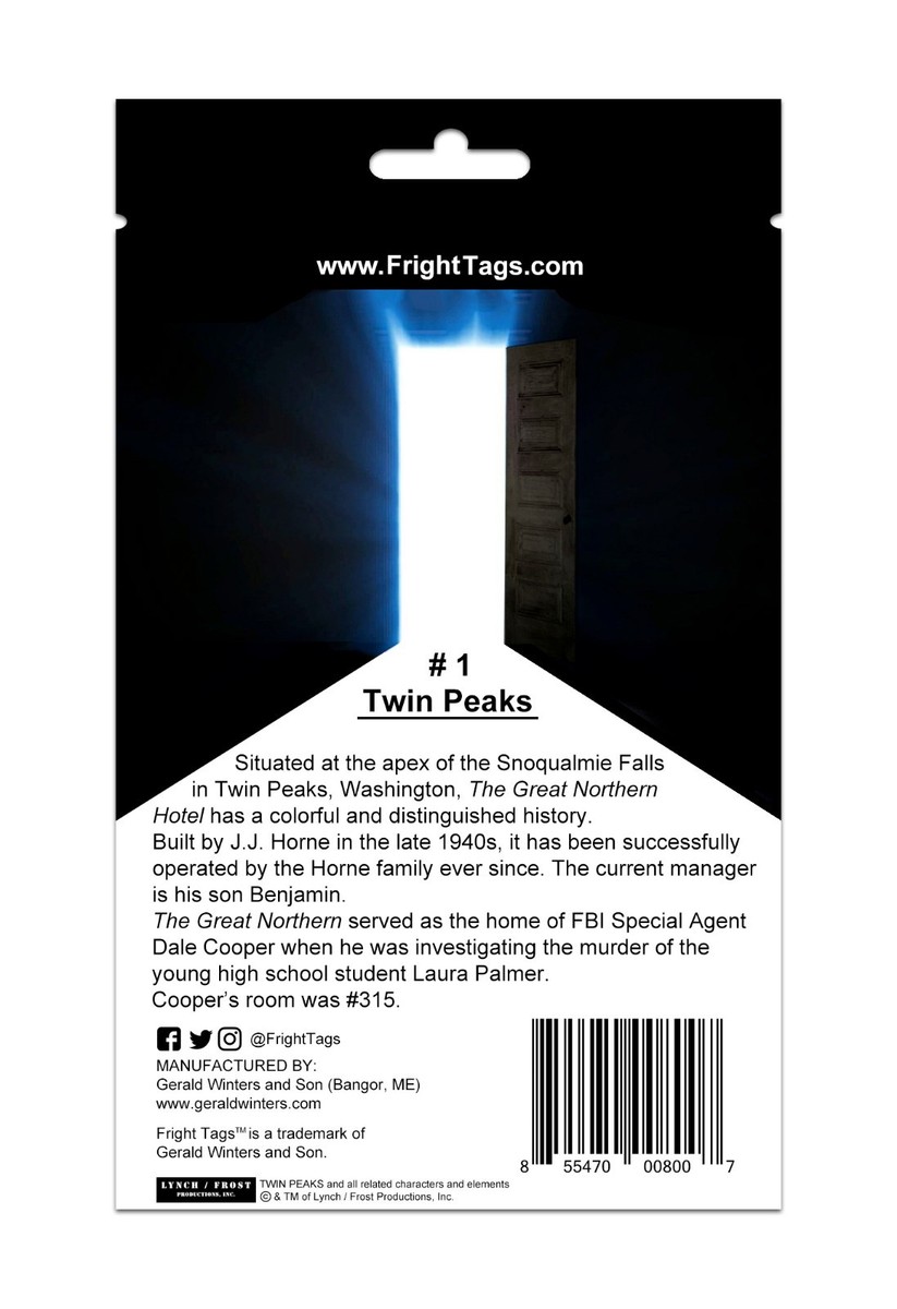 Twin Peaks: Double R Diner Key Tag Fright Tags