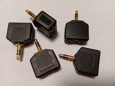10 pcs Gold Plated 3.5mm Stereo Male Plug to Dual Female Jack Connector