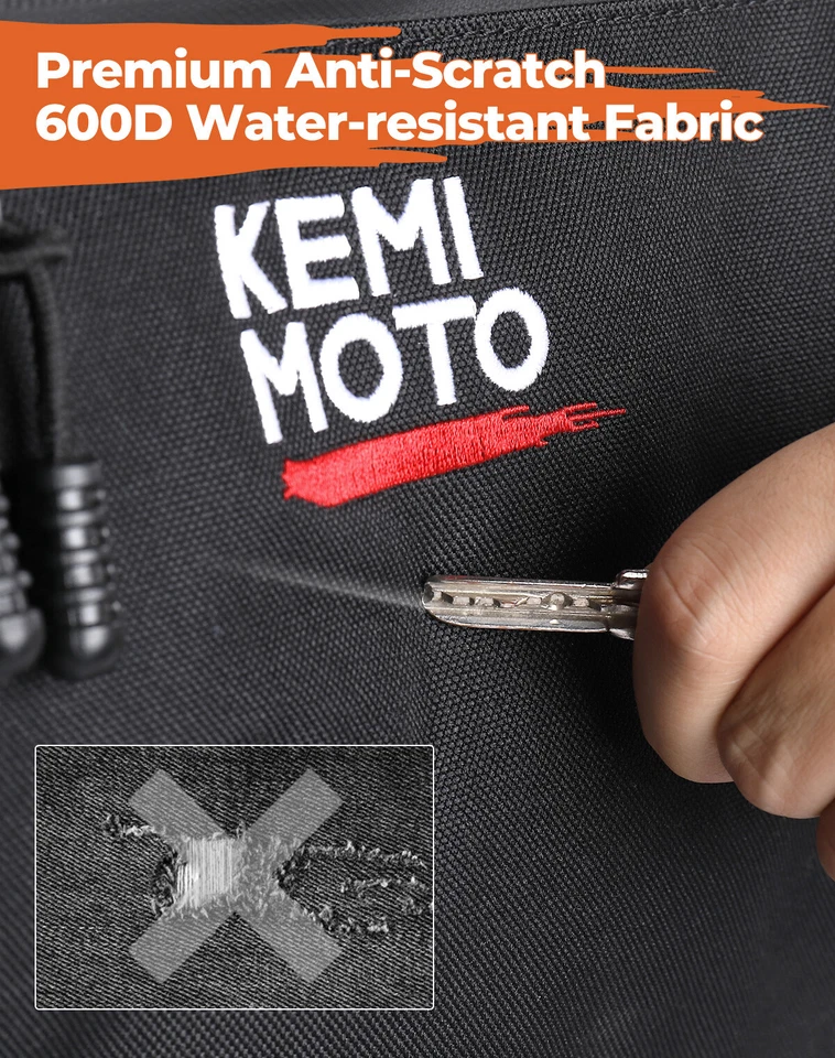 ATV Part Rear Rack Back Seat Storage Pack Luggage Bag Cushion Pad Padded Black - Image 4 of 4