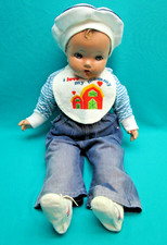 VINTAGE HORSMAN COMPOSITION AND CLOTH 24" GOOGLY EYED DOLL -- E-18