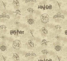 Harry Potter Hogwarts House Printed Fabric 100% Cotton Material 110cm