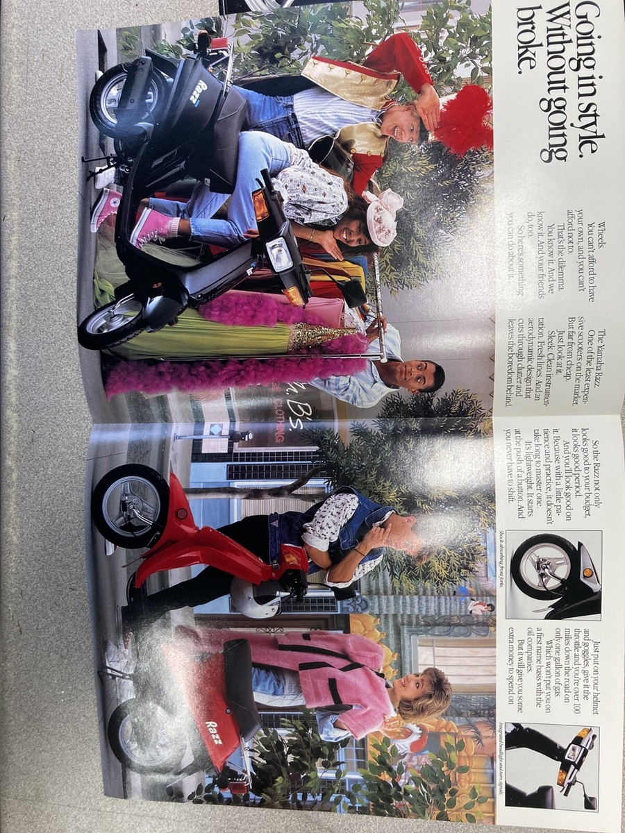 YAMAHA RAZZ SCOOTER SALES BROCHURE CATALOG NOS #16119-00-08 | eBay
