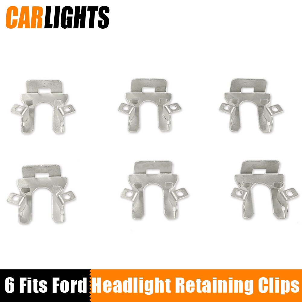 Silver Headlight Retaining Clips Fit For Ford 1992-1996 F150 F250 F350 Bronco