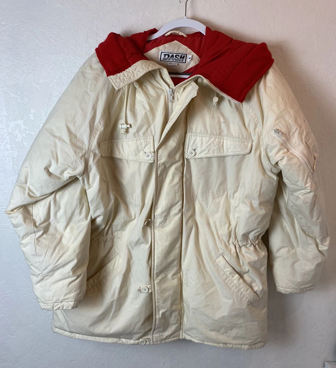 VTG DASH Mens Puffer Jacket Goose Down Insulated Hooded Size Medium