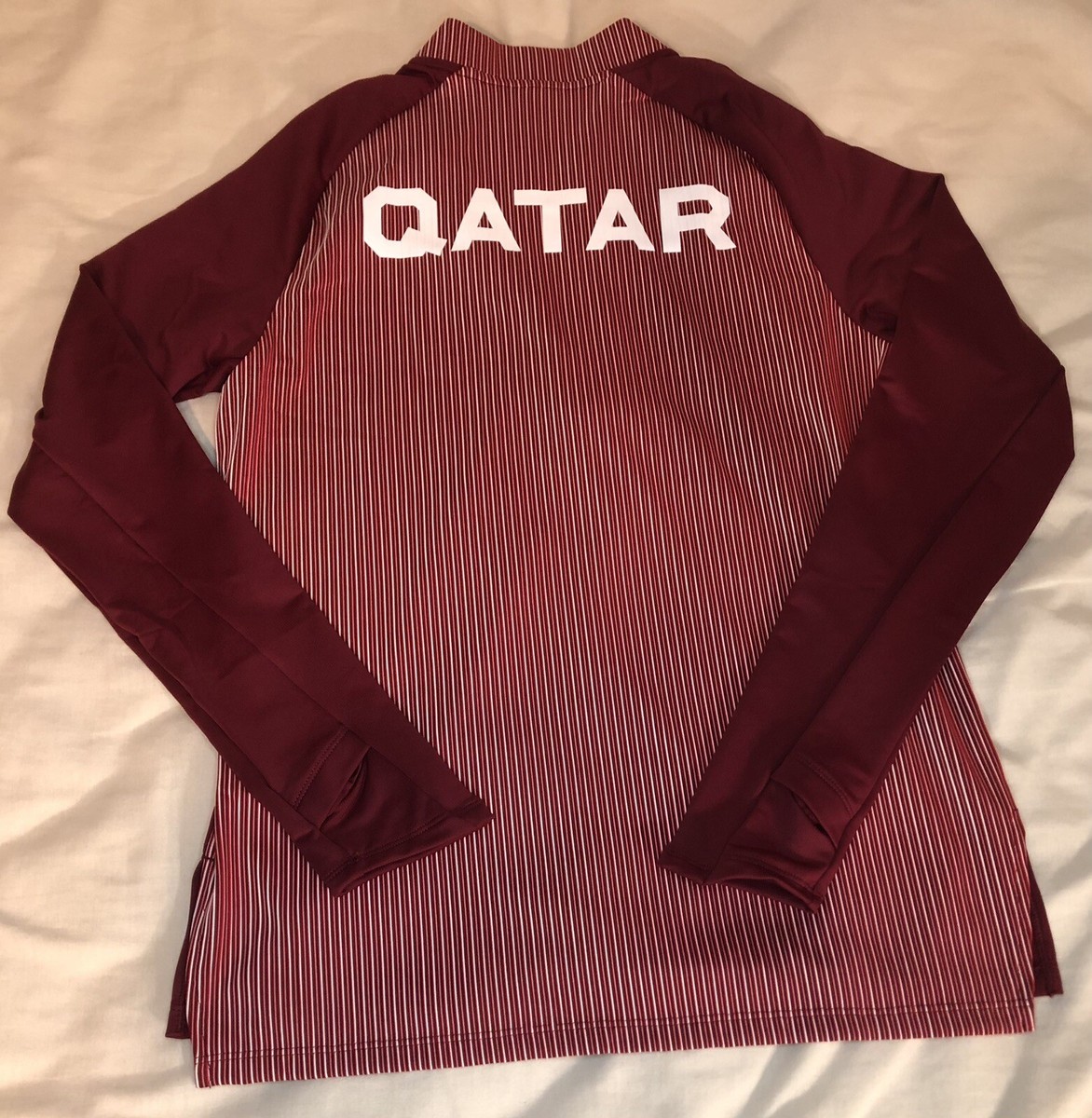 Nike pro elite カタール QATAR Nike Pro Elite Team Qatar Jacket Red White Track & Field Mens Size