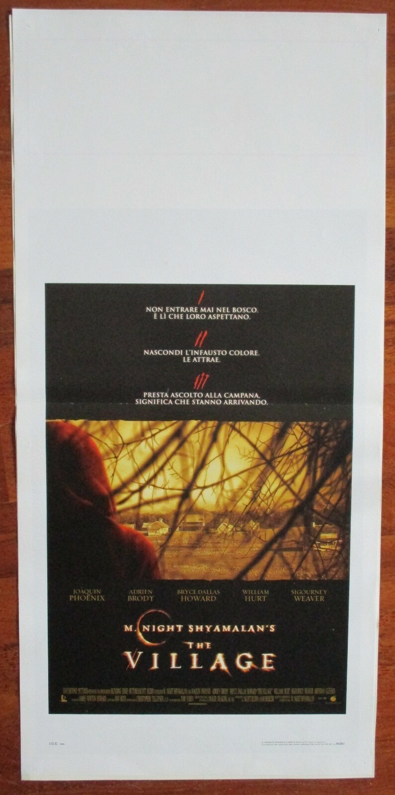 Locandina originale film The Village (2004) - Regia di M. Night Shyamalan